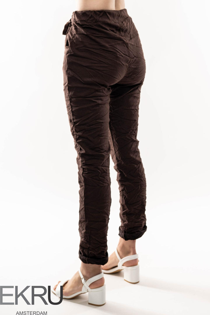 Euro Crinkle Travel Pant - Breathable Naturals | Glam & Fame Clothing