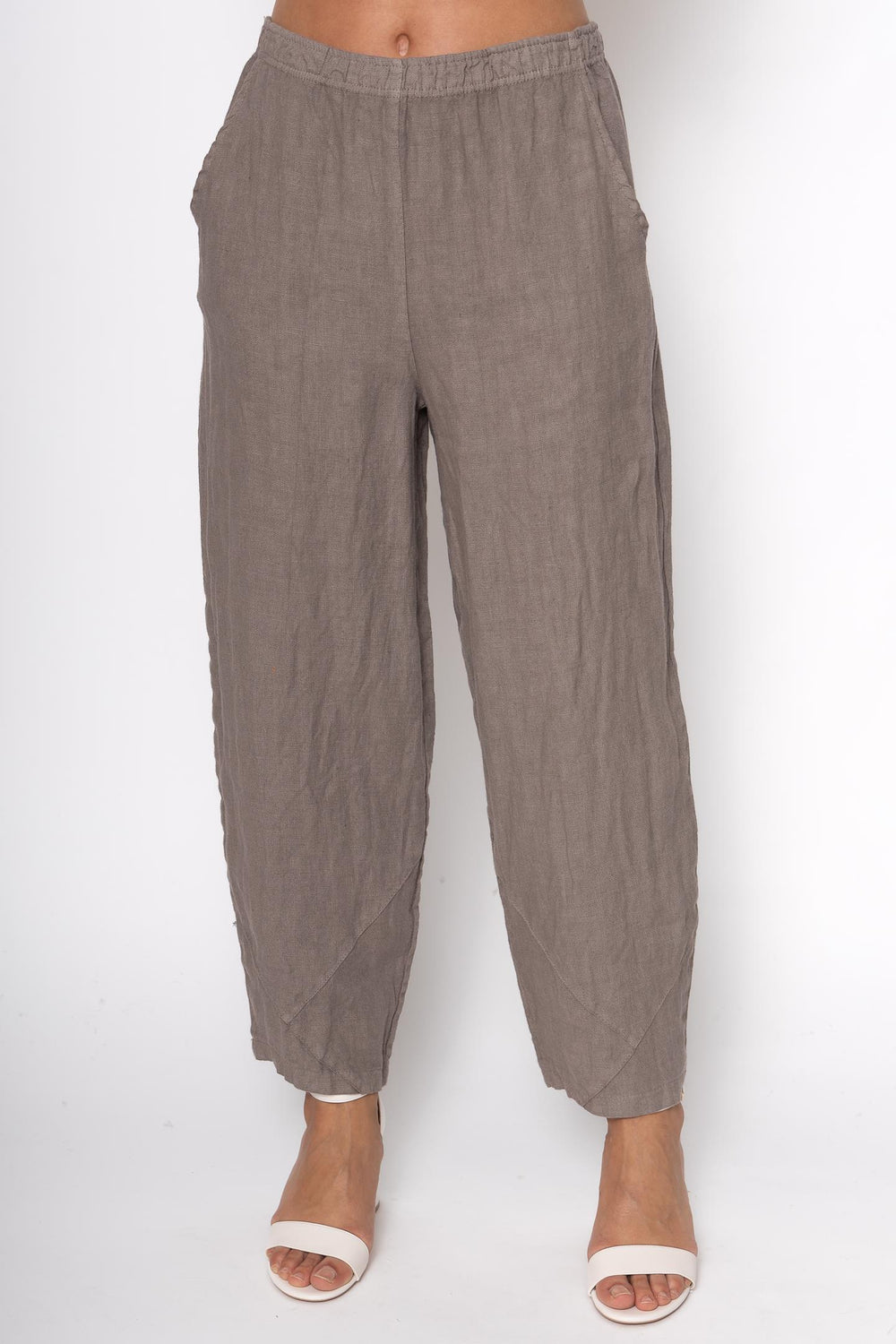 French Linen Flood Pant Premium Woven - Breathable Naturals | Glam & Fame Clothing