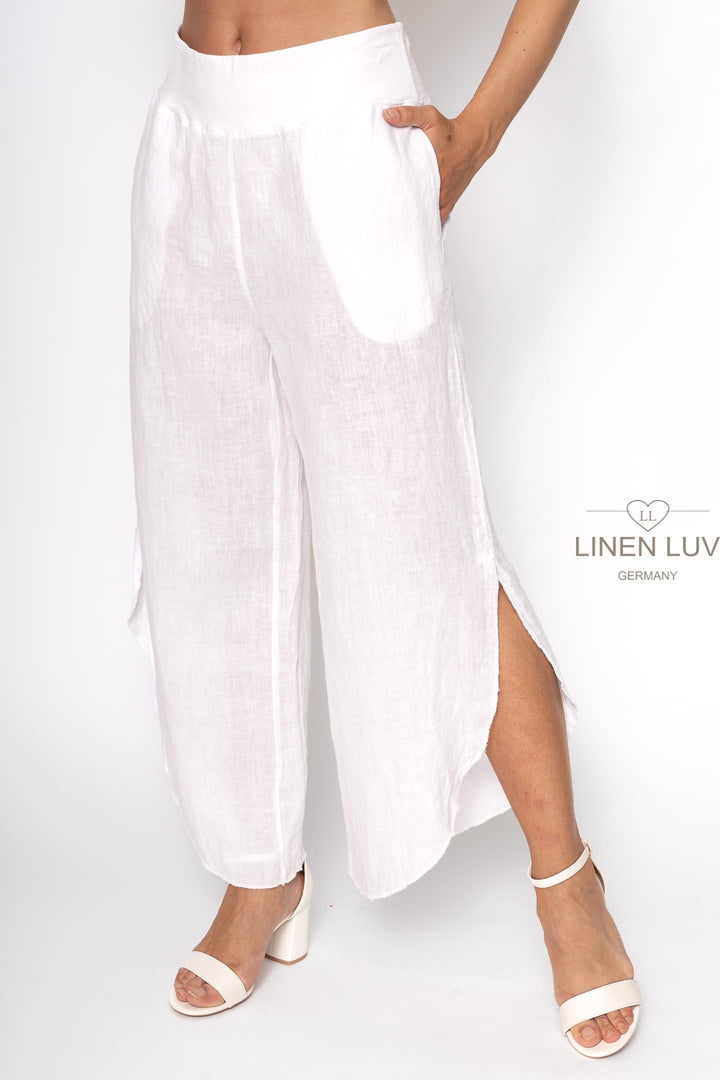 French Linen Flutter Pant - Breathable Naturals | Glam & Fame Clothing