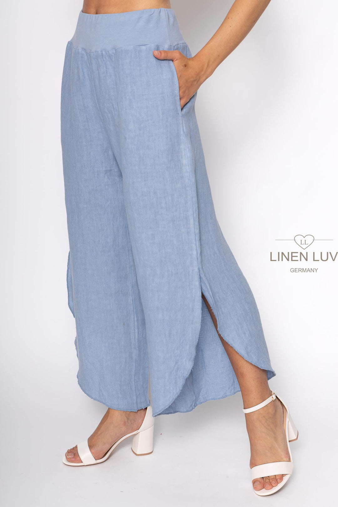 French Linen Flutter Pant - Breathable Naturals | Glam & Fame Clothing