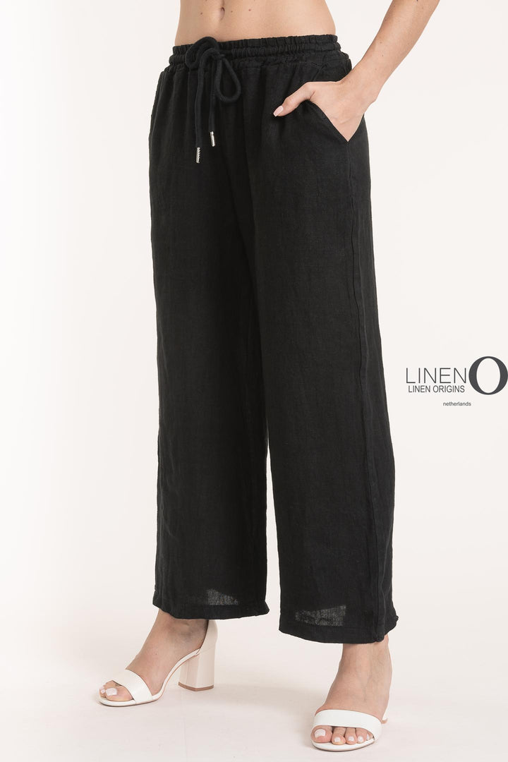 French Linen Crop Pant Premium Woven - Breathable Naturals | Glam & Fame Clothing