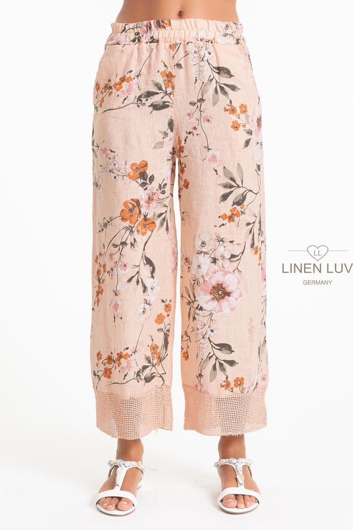 Premium Woven French Linen Crop Pant - Breathable Naturals | Glam & Fame Clothing