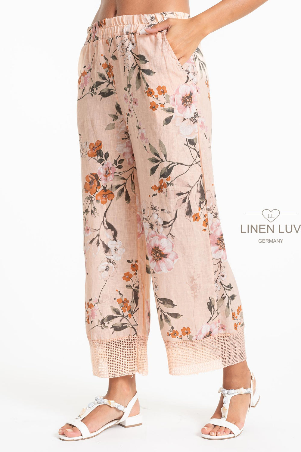 Premium Woven French Linen Crop Pant - Breathable Naturals | Glam & Fame Clothing