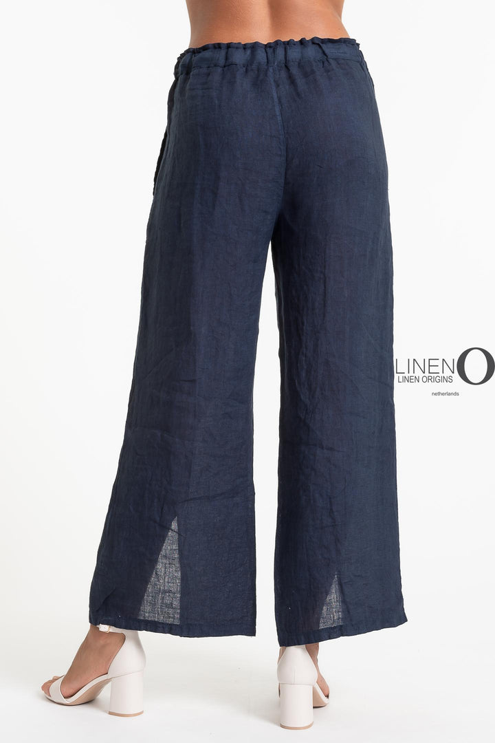 French Linen Pant Front Slits - Breathable Naturals | Glam & Fame Clothing