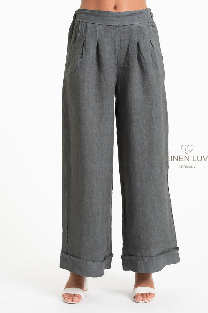 French Linen Trouser Premium Woven - Breathable Naturals | Glam & Fame Clothing