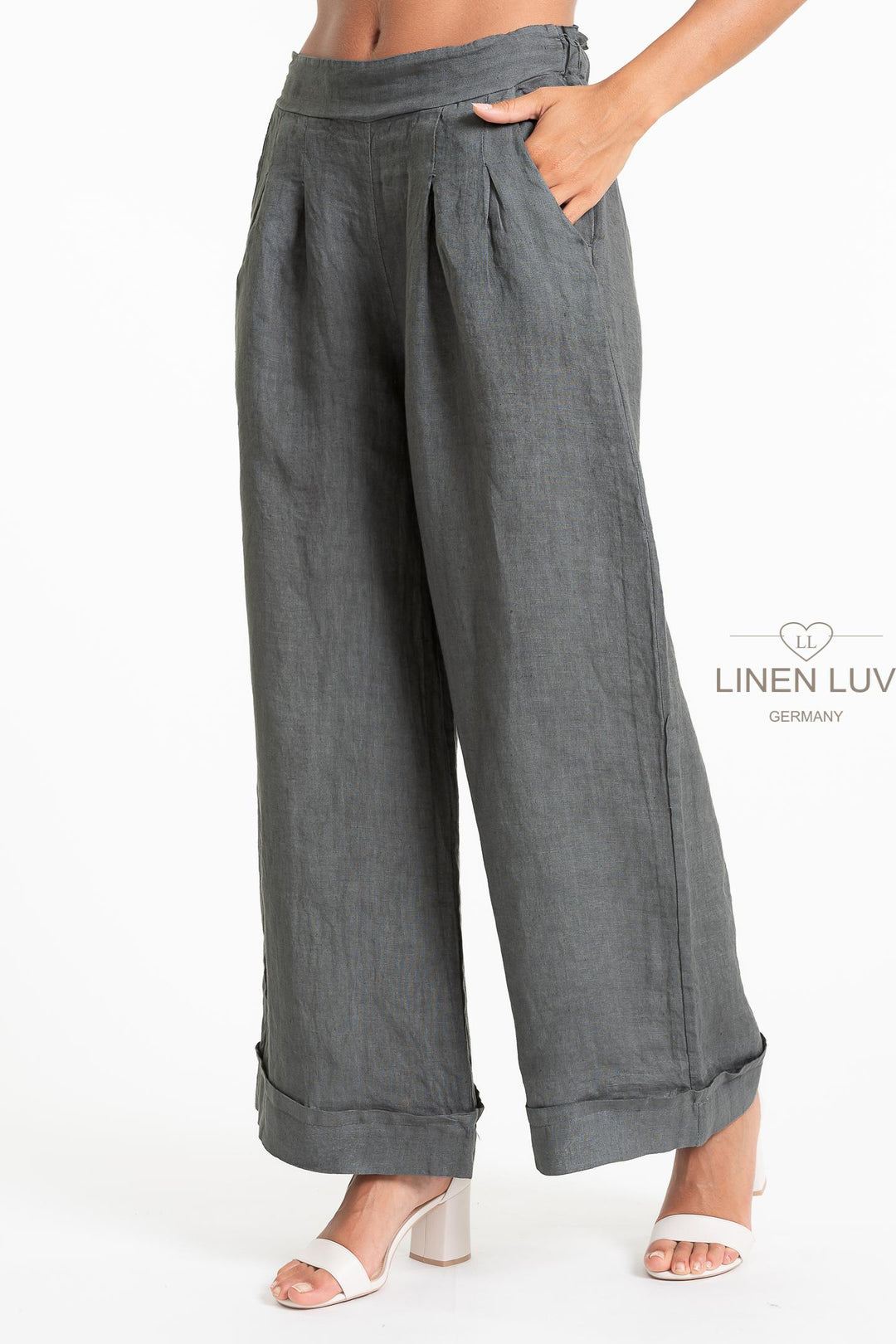 French Linen Trouser Premium Woven - Breathable Naturals | Glam & Fame Clothing