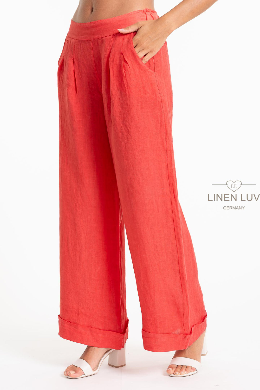 French Linen Trouser Premium Woven - Breathable Naturals | Glam & Fame Clothing