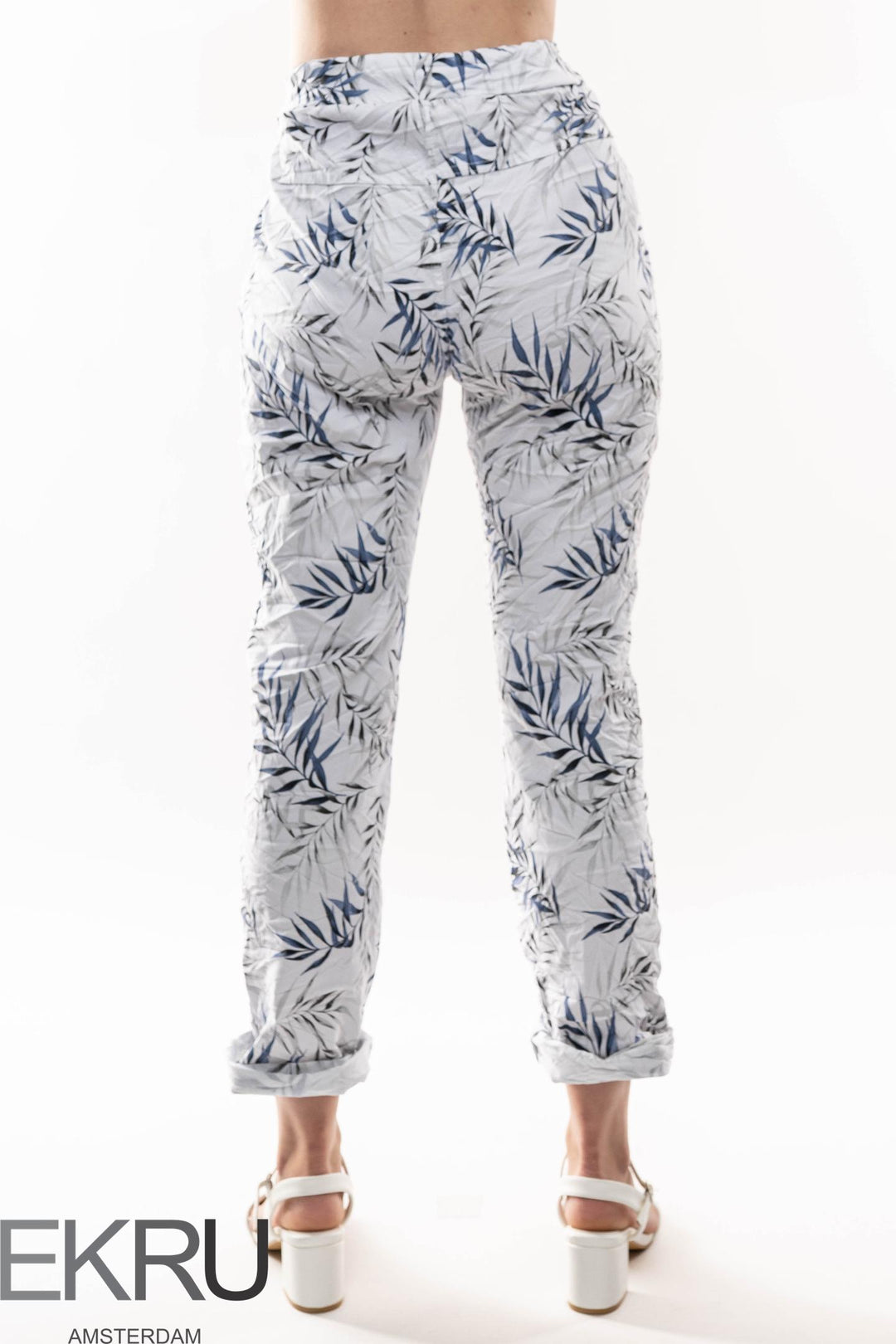 Euro Crinkle Travel Pant Print - Breathable Naturals | Glam & Fame Clothing