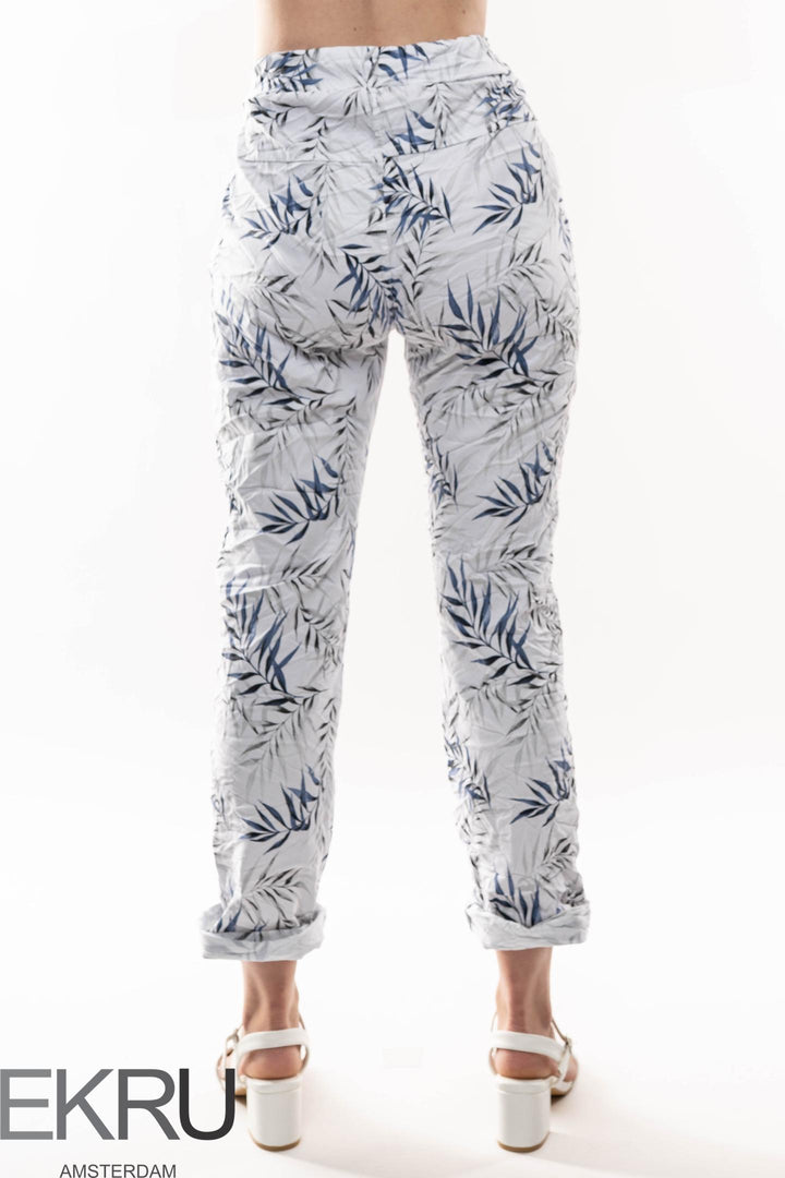 Euro Crinkle Travel Pant Print - Breathable Naturals | Glam & Fame Clothing