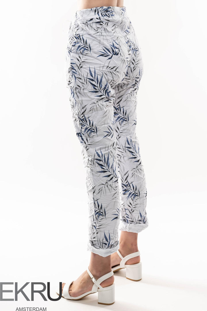 Euro Crinkle Travel Pant Print - Breathable Naturals | Glam & Fame Clothing