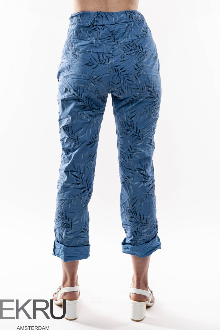 Euro Crinkle Travel Pant Print - Breathable Naturals | Glam & Fame Clothing