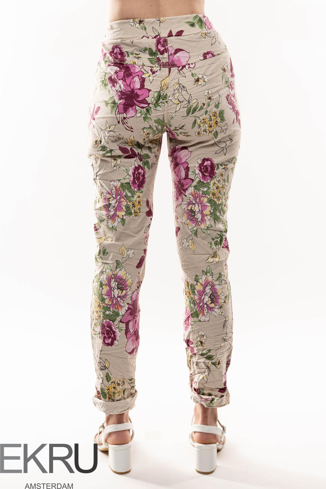 Euro Crinkle Travel Pant Print - Breathable Naturals | Glam & Fame Clothing