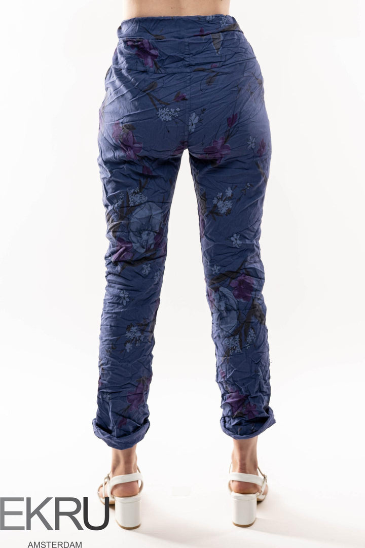 Euro Crinkle Travel Pant Print - Breathable Naturals | Glam & Fame Clothing