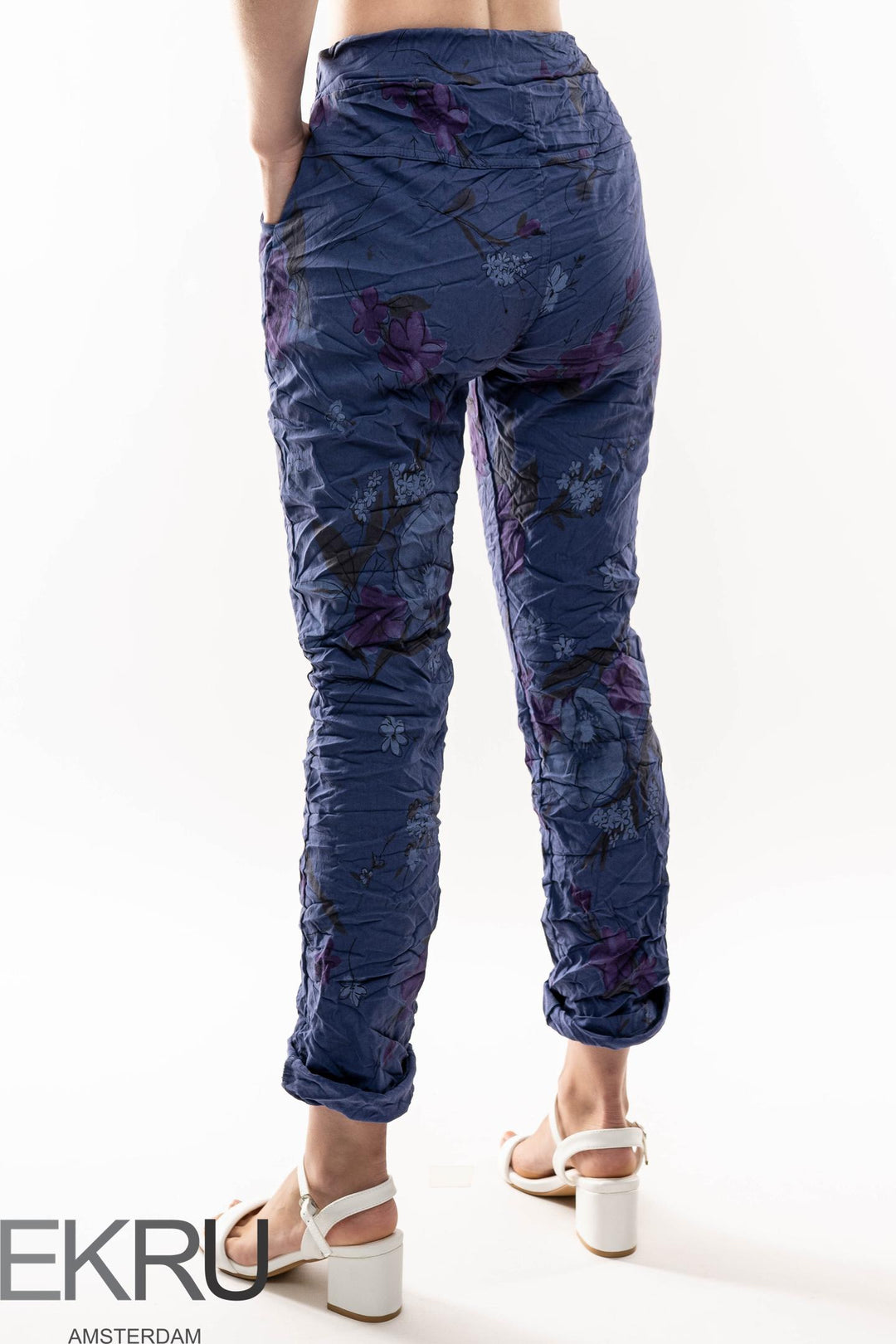 Euro Crinkle Travel Pant Print - Breathable Naturals | Glam & Fame Clothing