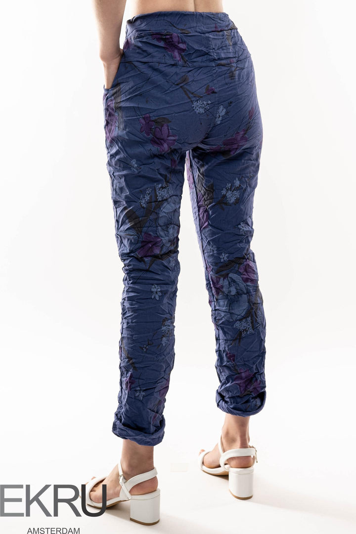 Euro Crinkle Travel Pant Print - Breathable Naturals | Glam & Fame Clothing