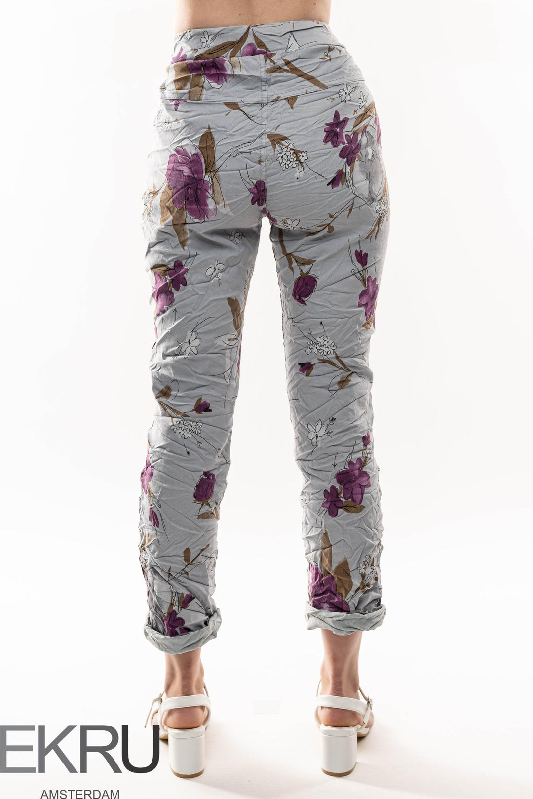 Euro Crinkle Travel Pant Print - Breathable Naturals | Glam & Fame Clothing