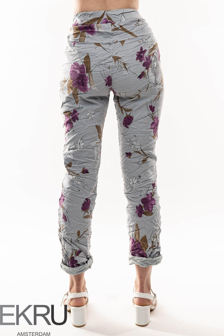 Euro Crinkle Travel Pant Print - Breathable Naturals | Glam & Fame Clothing
