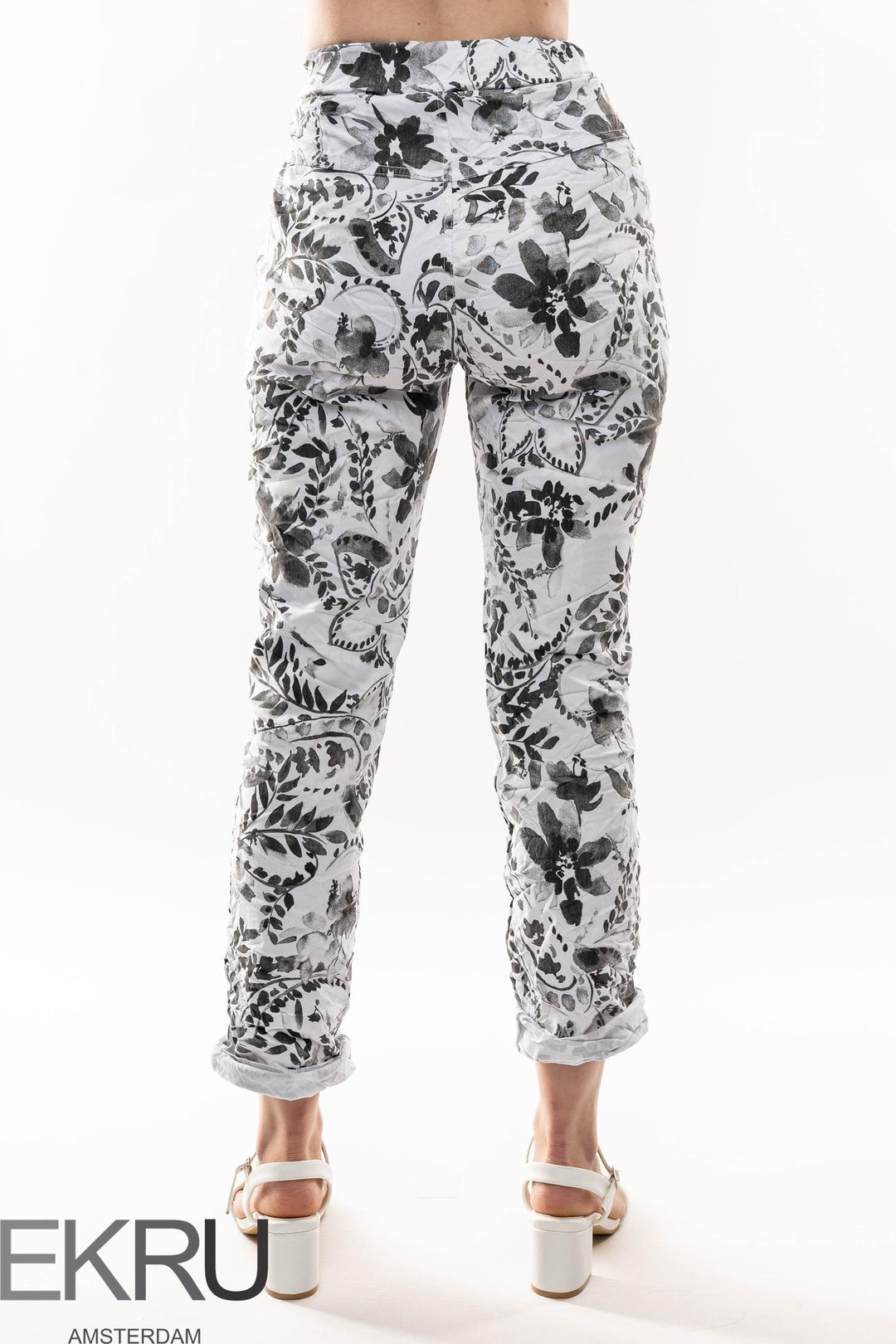Euro Crinkle Travel Pant Print - Breathable Naturals | Glam & Fame Clothing