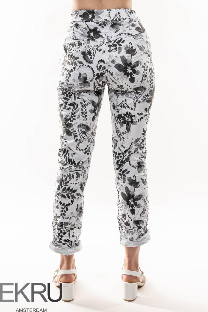 Euro Crinkle Travel Pant Print - Breathable Naturals | Glam & Fame Clothing