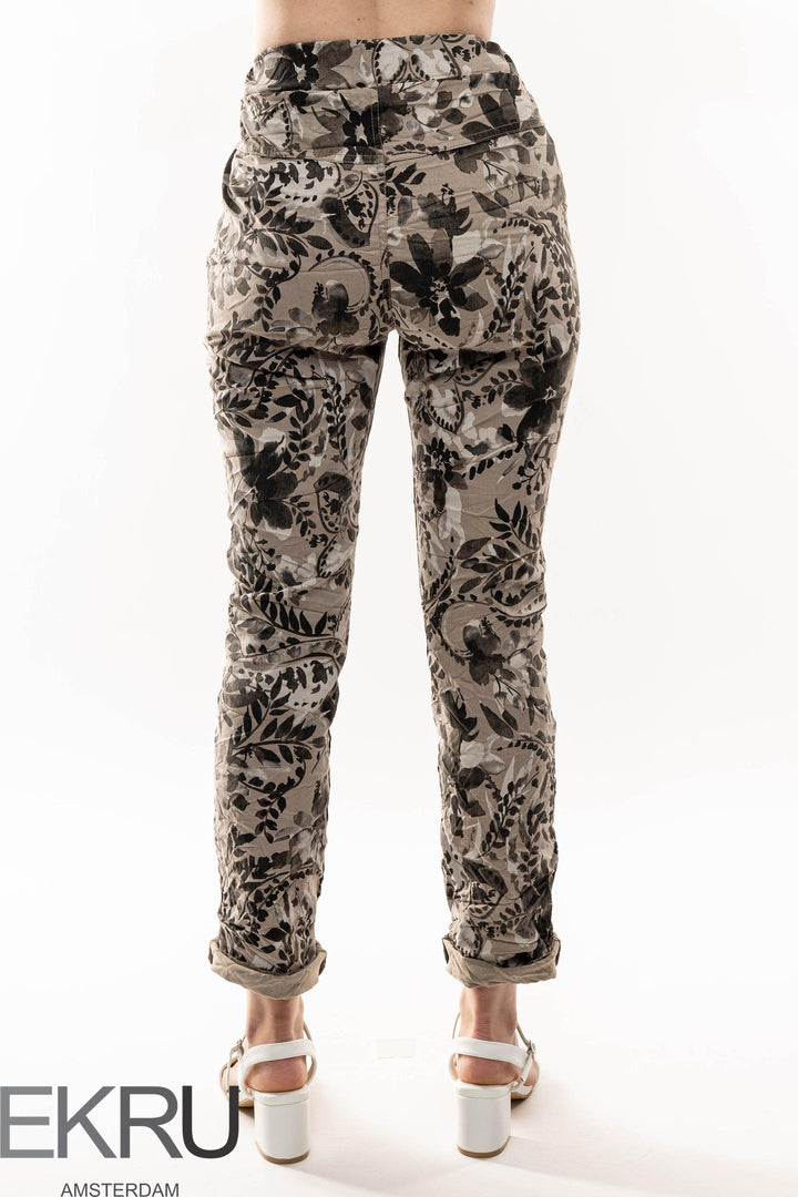 Euro Crinkle Travel Pant Print - Breathable Naturals | Glam & Fame Clothing