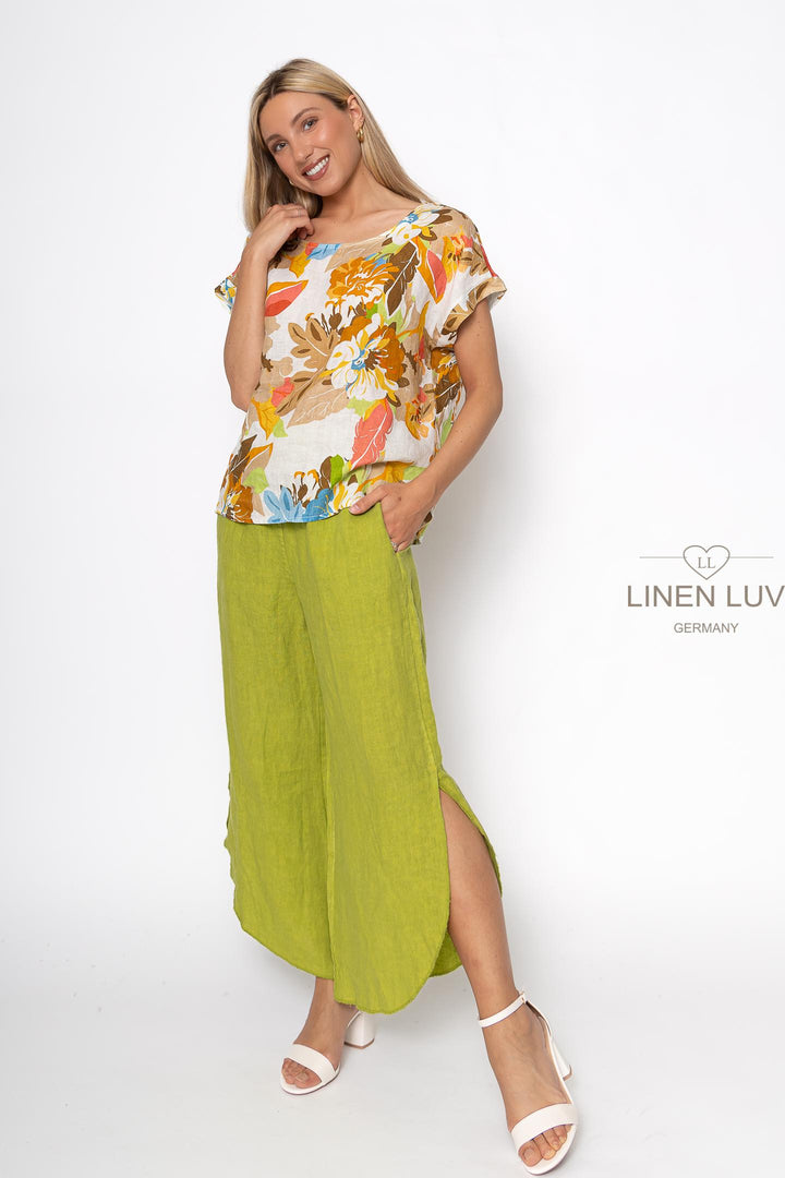 French Linen Top - Breathable Naturals | Glam & Fame Clothing