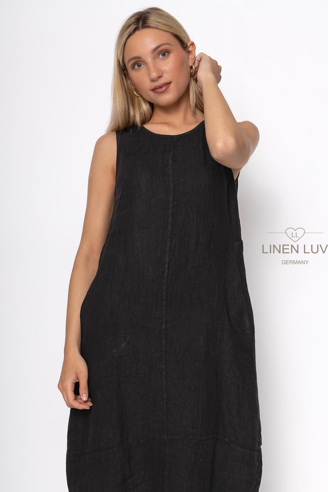 French Linen Camisole Shift Dress - Breathable Naturals | Glam & Fame Clothing