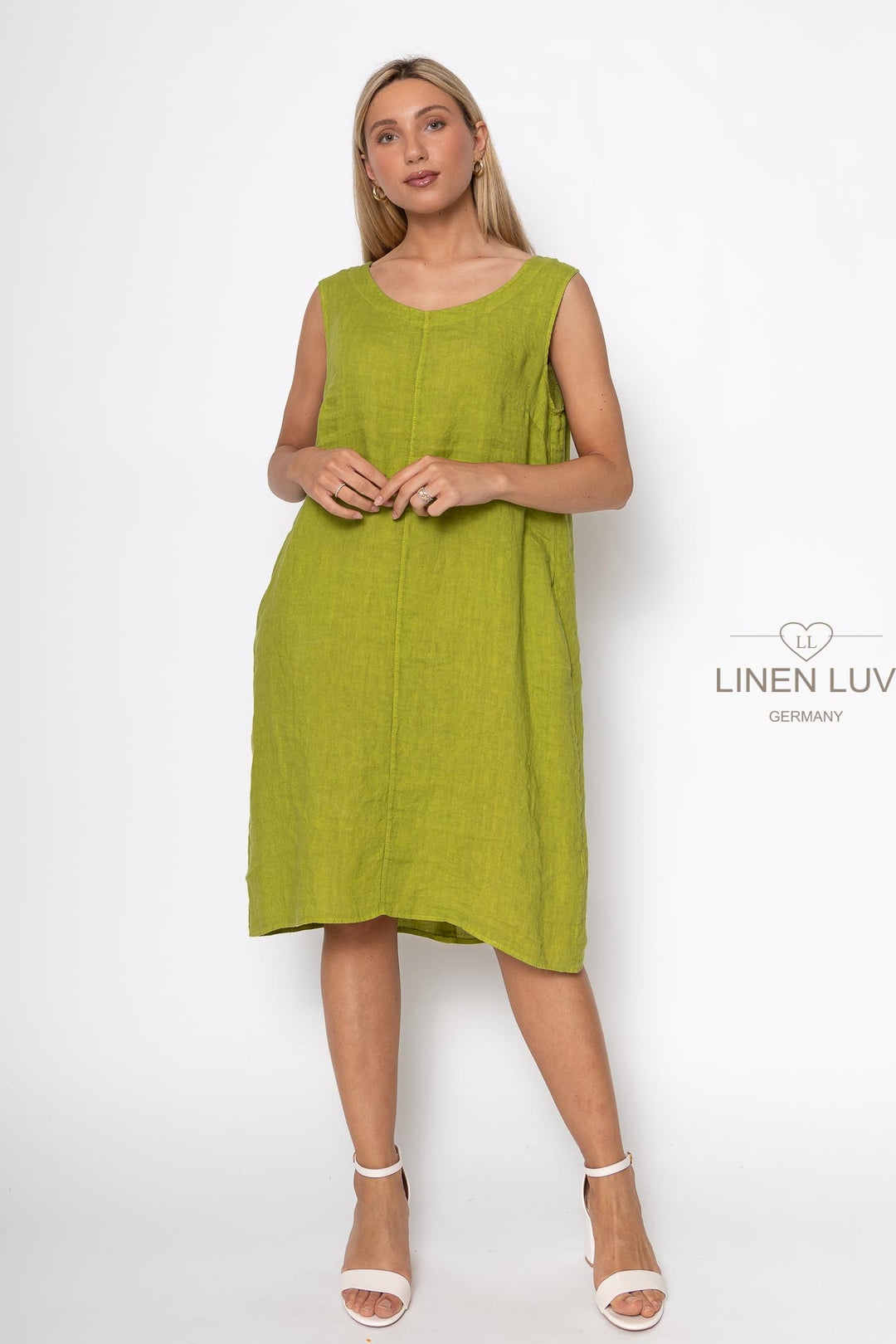 French Linen Camisole Shift Dress - Breathable Naturals | Glam & Fame Clothing