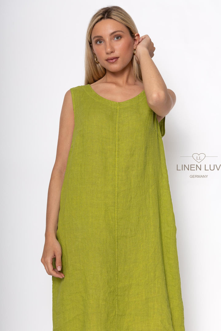 French Linen Camisole Shift Dress - Breathable Naturals | Glam & Fame Clothing