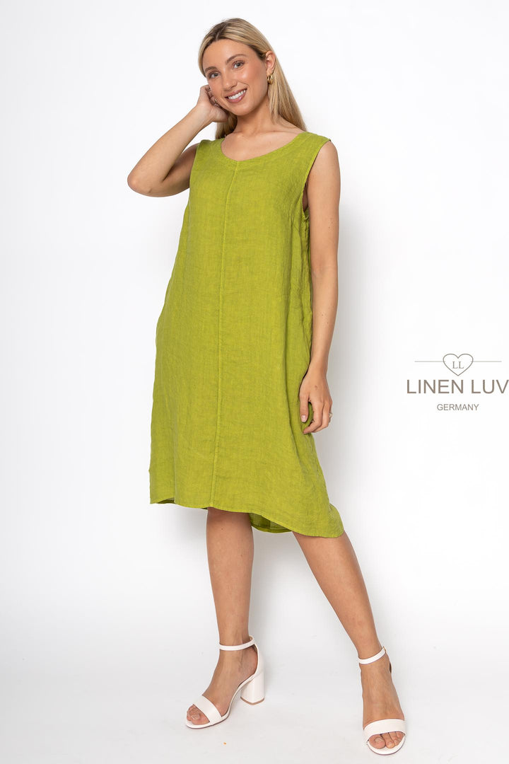 French Linen Camisole Shift Dress - Breathable Naturals | Glam & Fame Clothing