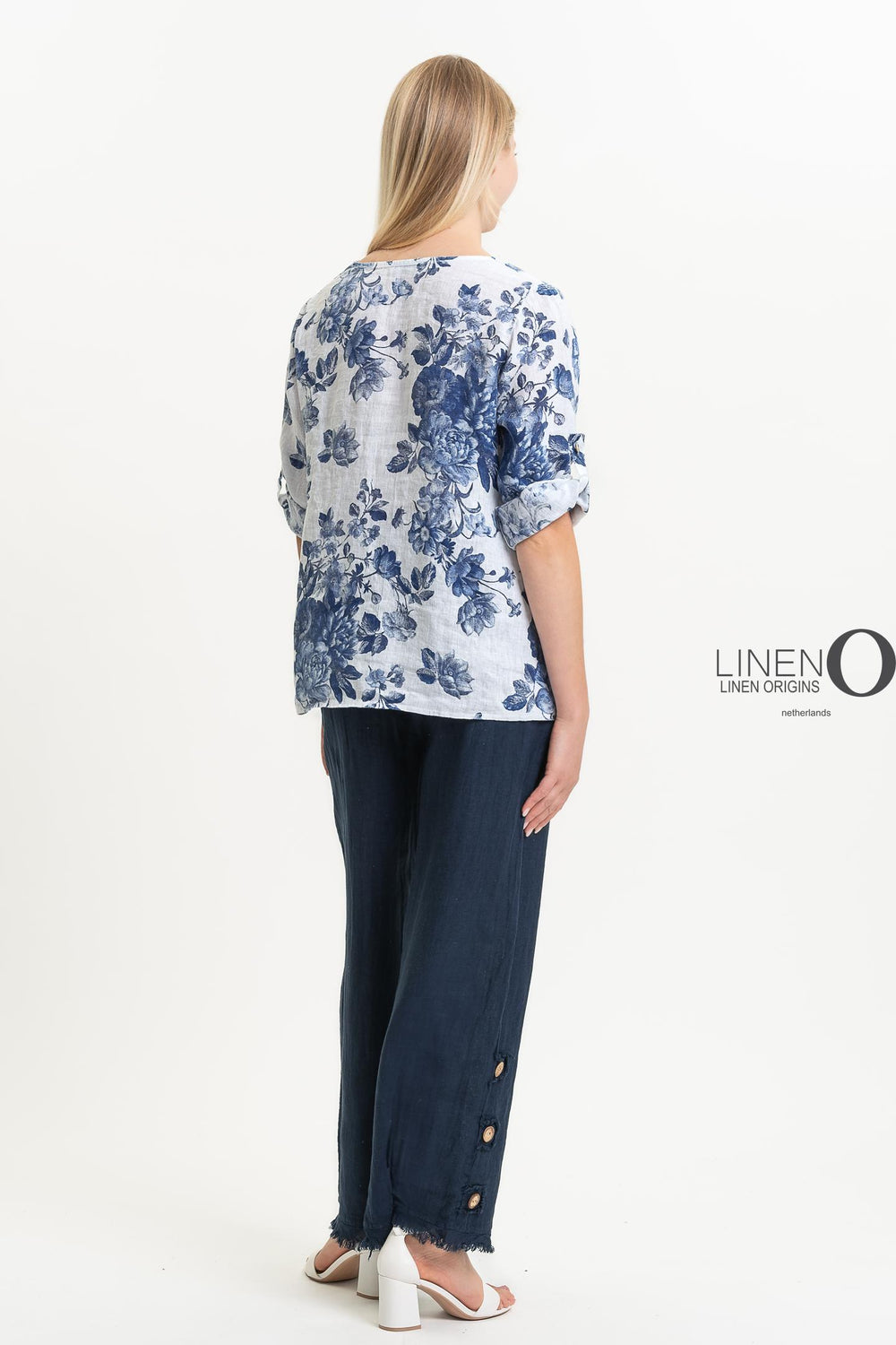 French Linen Blouse Buckle Accent - Breathable Naturals | Glam & Fame Clothing