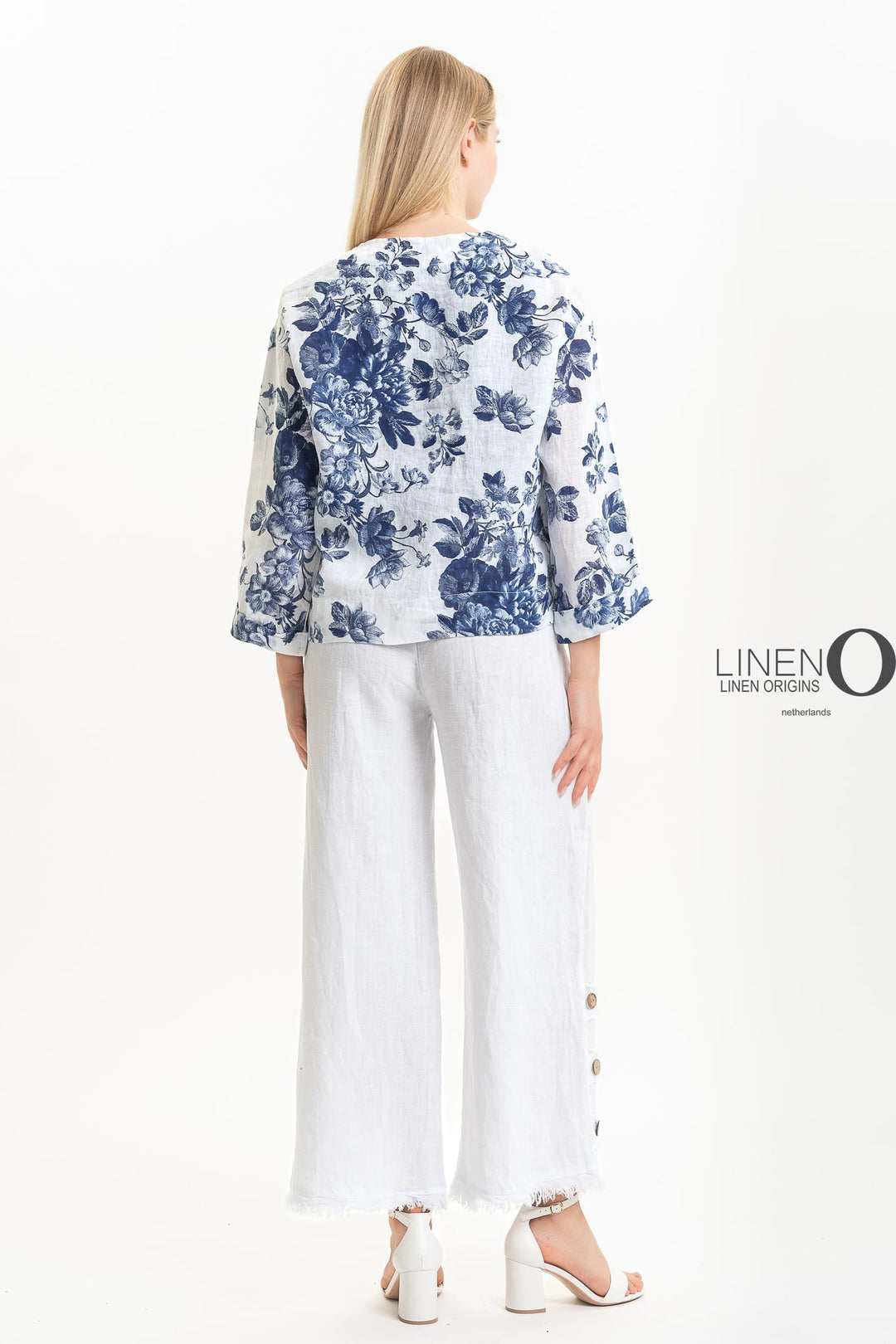 French Linen Jacket Vintage Garden - Breathable Naturals | Glam & Fame Clothing
