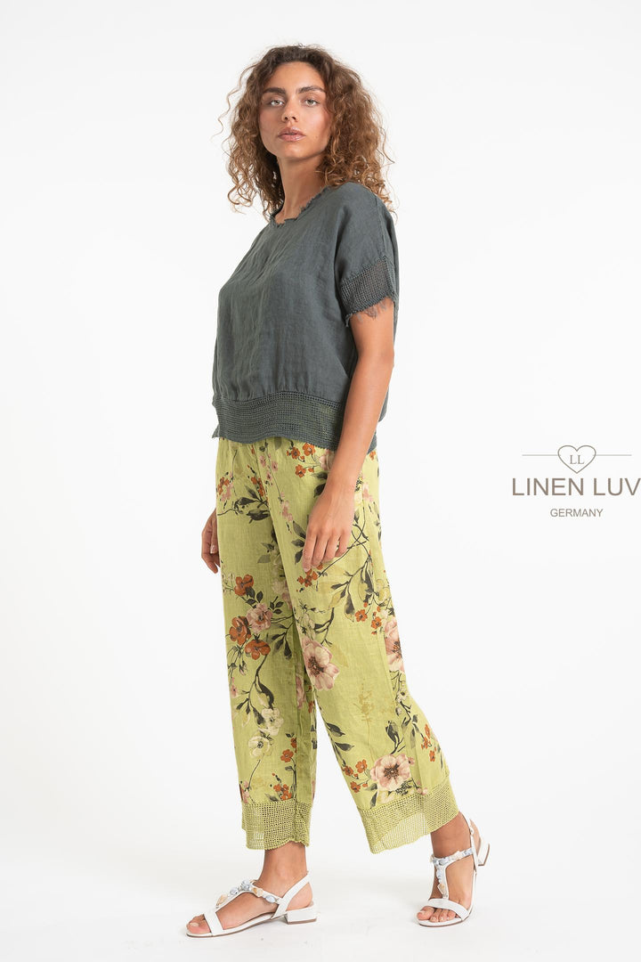 French Linen Blouse Raw Edge - Breathable Naturals | Glam & Fame Clothing