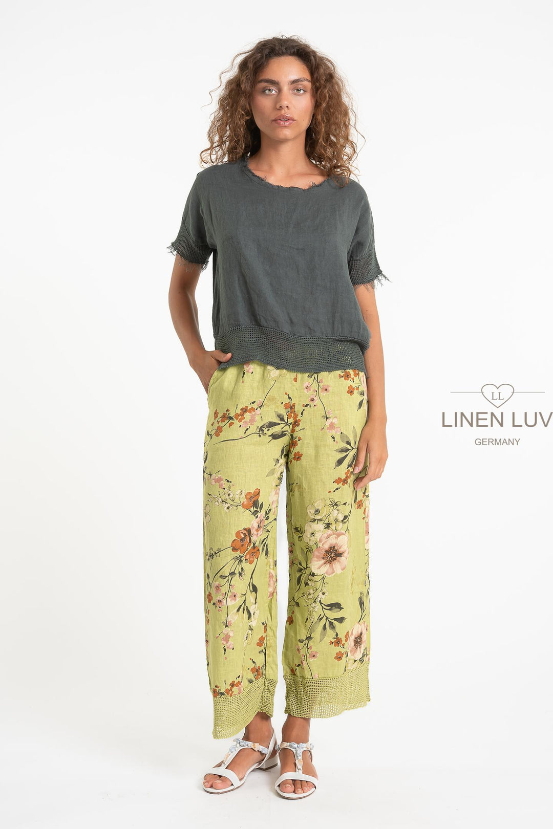 French Linen Blouse Raw Edge - Breathable Naturals | Glam & Fame Clothing