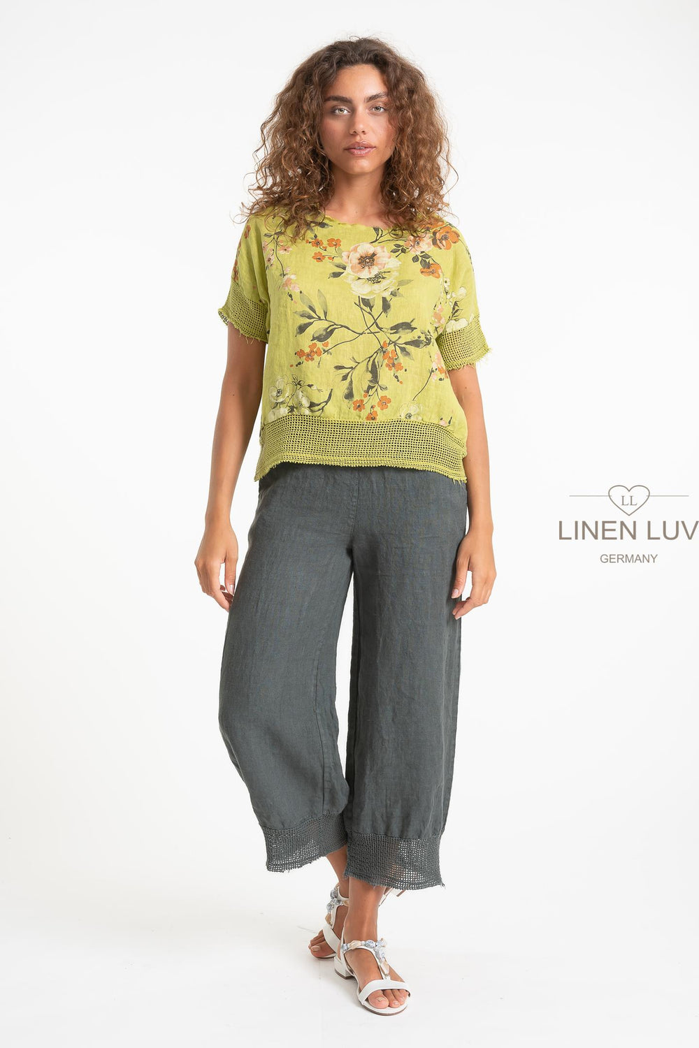 French Linen Blouse Raw Edge - Breathable Naturals | Glam & Fame Clothing