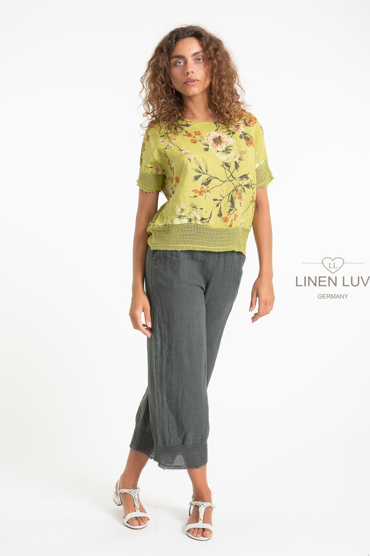 French Linen Blouse Raw Edge - Breathable Naturals | Glam & Fame Clothing