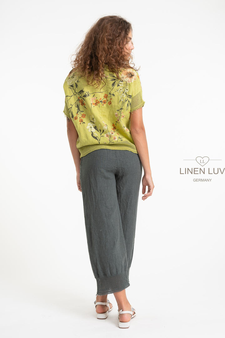 French Linen Blouse Raw Edge - Breathable Naturals | Glam & Fame Clothing