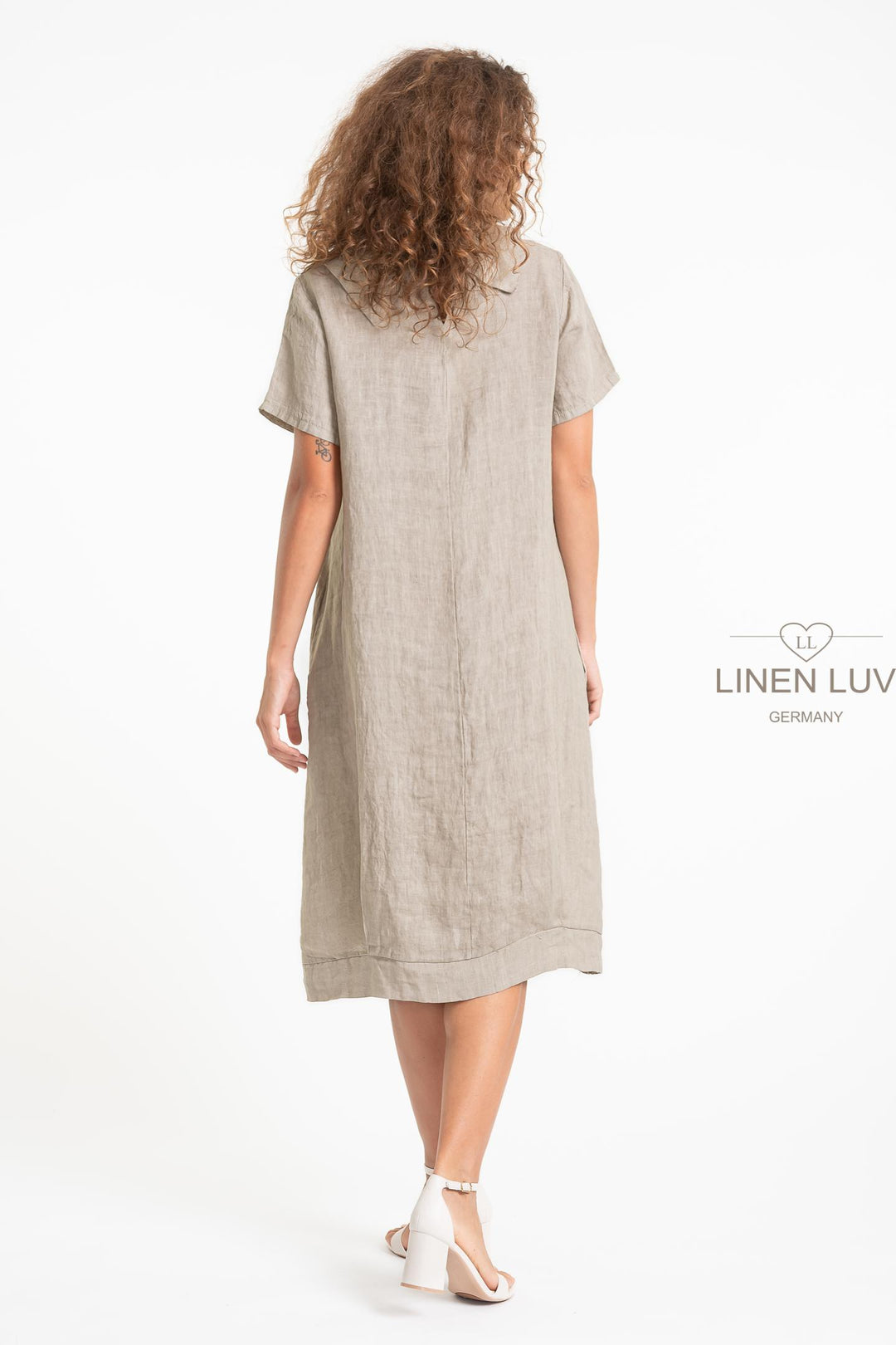 French Linen Cowl Neck Midi - Breathable Naturals | Glam & Fame Clothing