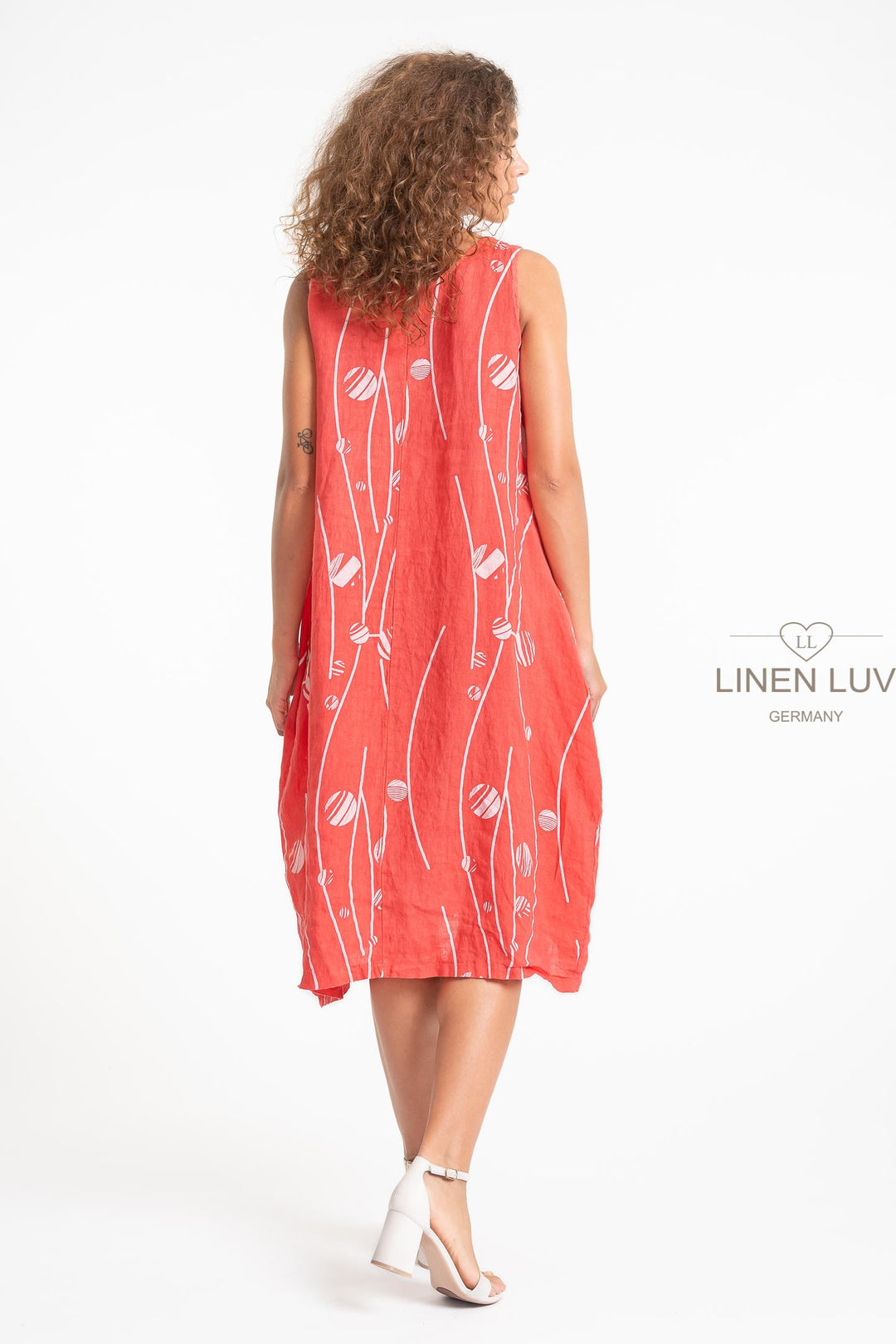 French Linen Midi Shift Print - Breathable Naturals | Glam & Fame Clothing