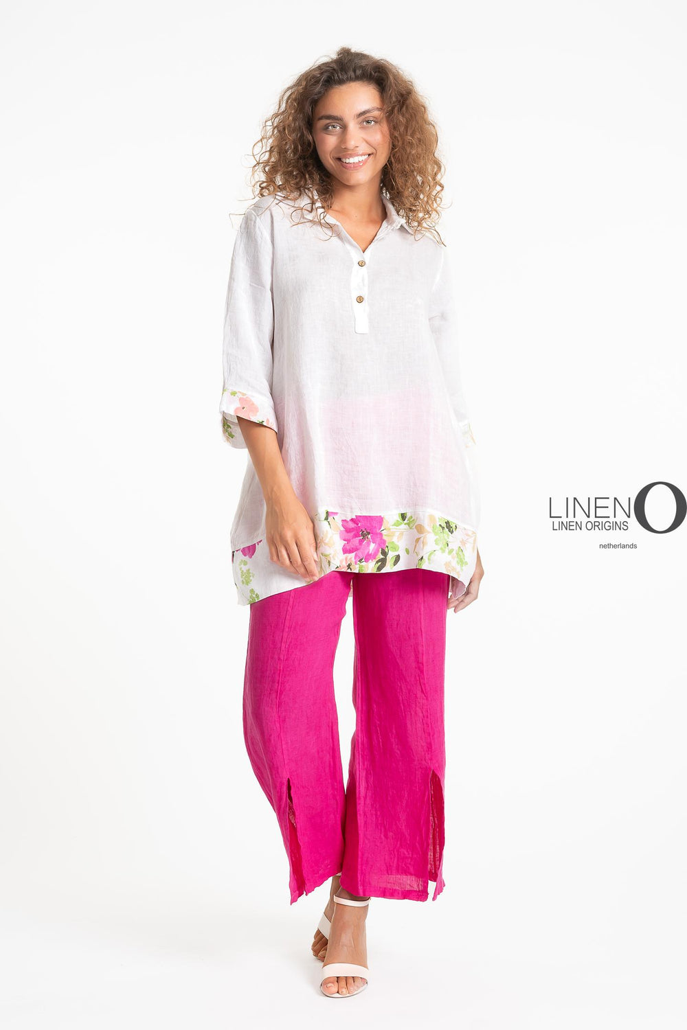 French Linen Blouse Floral Print - Breathable Naturals | Glam & Fame Clothing