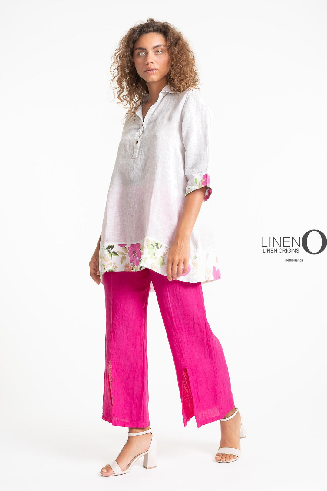 French Linen Blouse Floral Print - Breathable Naturals | Glam & Fame Clothing