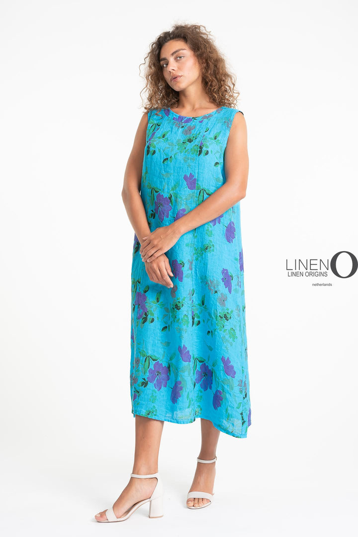 French Linen Floral Maxi Dress - Breathable Naturals | Glam & Fame Clothing