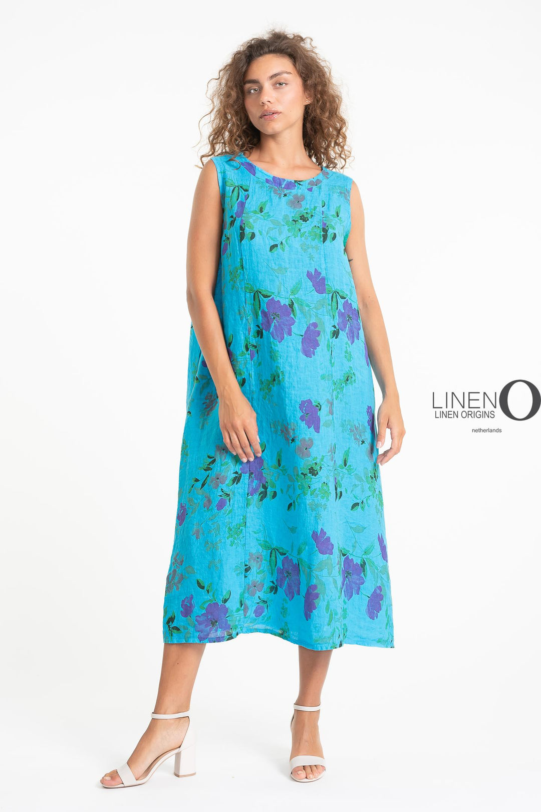 French Linen Floral Maxi Dress - Breathable Naturals | Glam & Fame Clothing