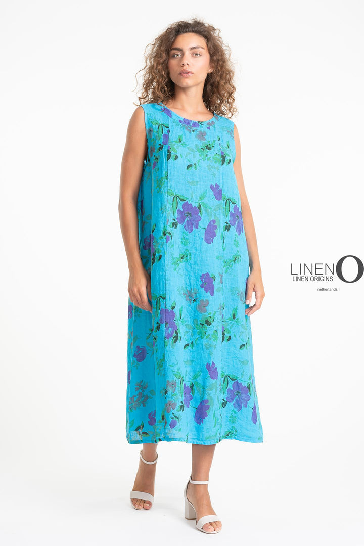 French Linen Floral Maxi Dress - Breathable Naturals | Glam & Fame Clothing