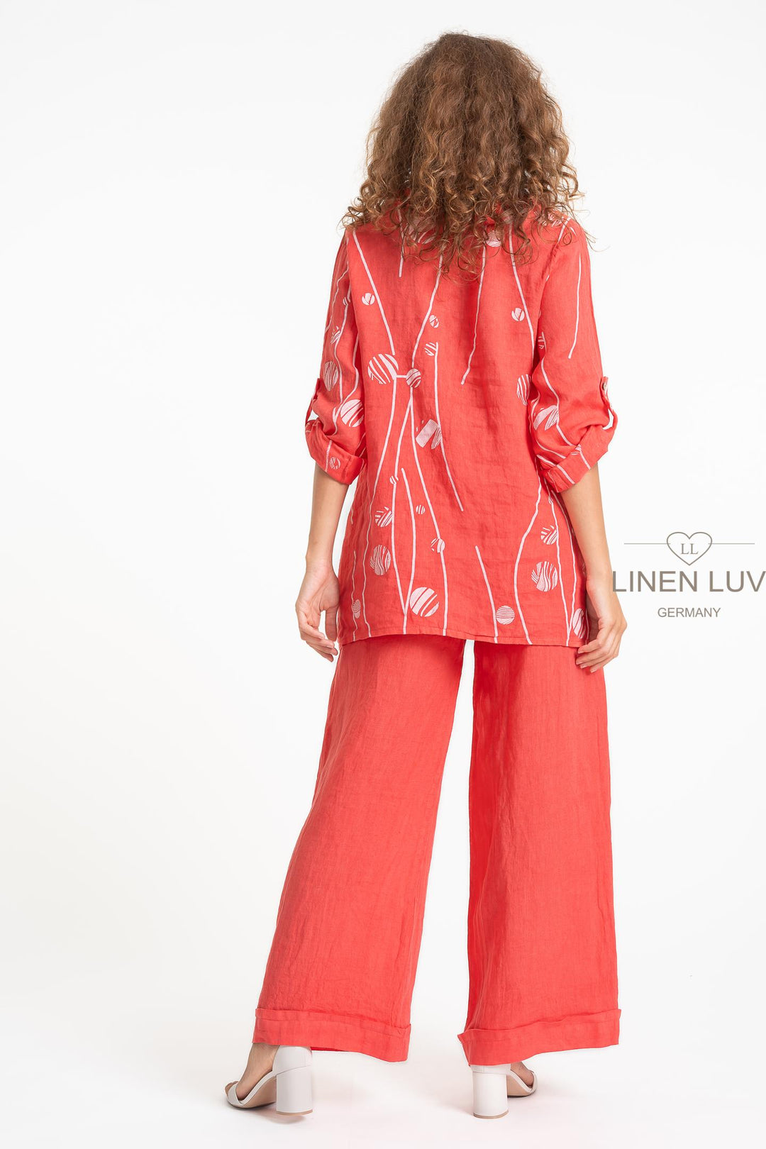 French Linen Tunic Blouse Print - Breathable Naturals | Glam & Fame Clothing