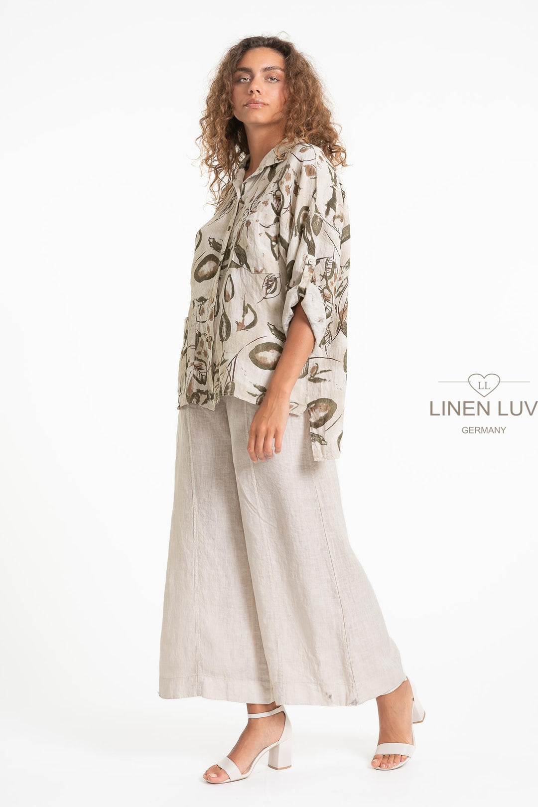 French Linen Relaxed Shirt Pocket Detail - Breathable Naturals | Glam & Fame Clothing