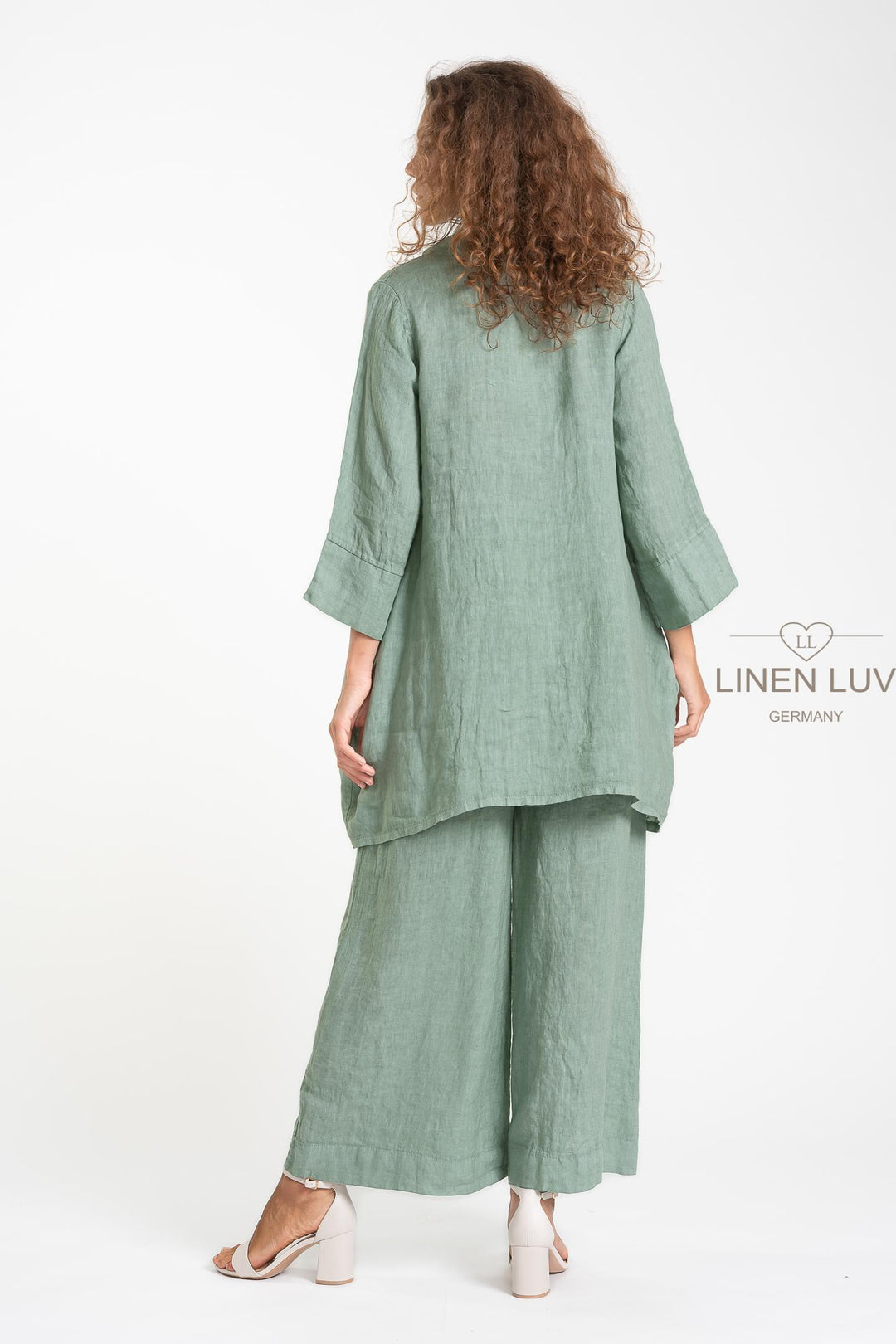 French Linen Tunic Pointe Collar - Breathable Naturals | Glam & Fame Clothing
