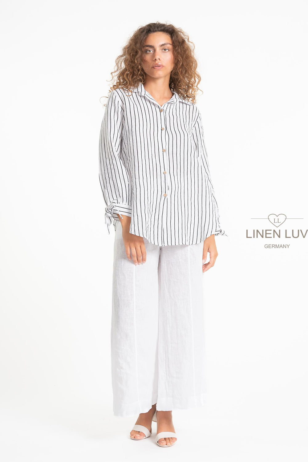 French Linen Nautical Shirt - Breathable Naturals | Glam & Fame Clothing