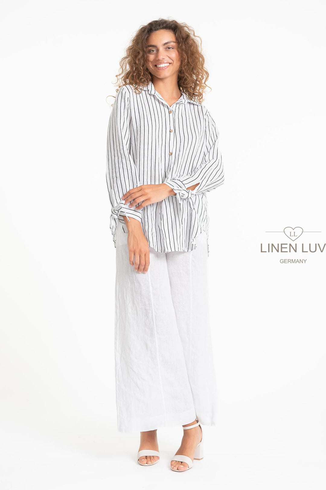 French Linen Nautical Shirt - Breathable Naturals | Glam & Fame Clothing