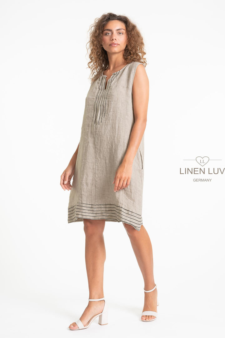 French Linen Nautical Dress - Breathable Naturals | Glam & Fame Clothing