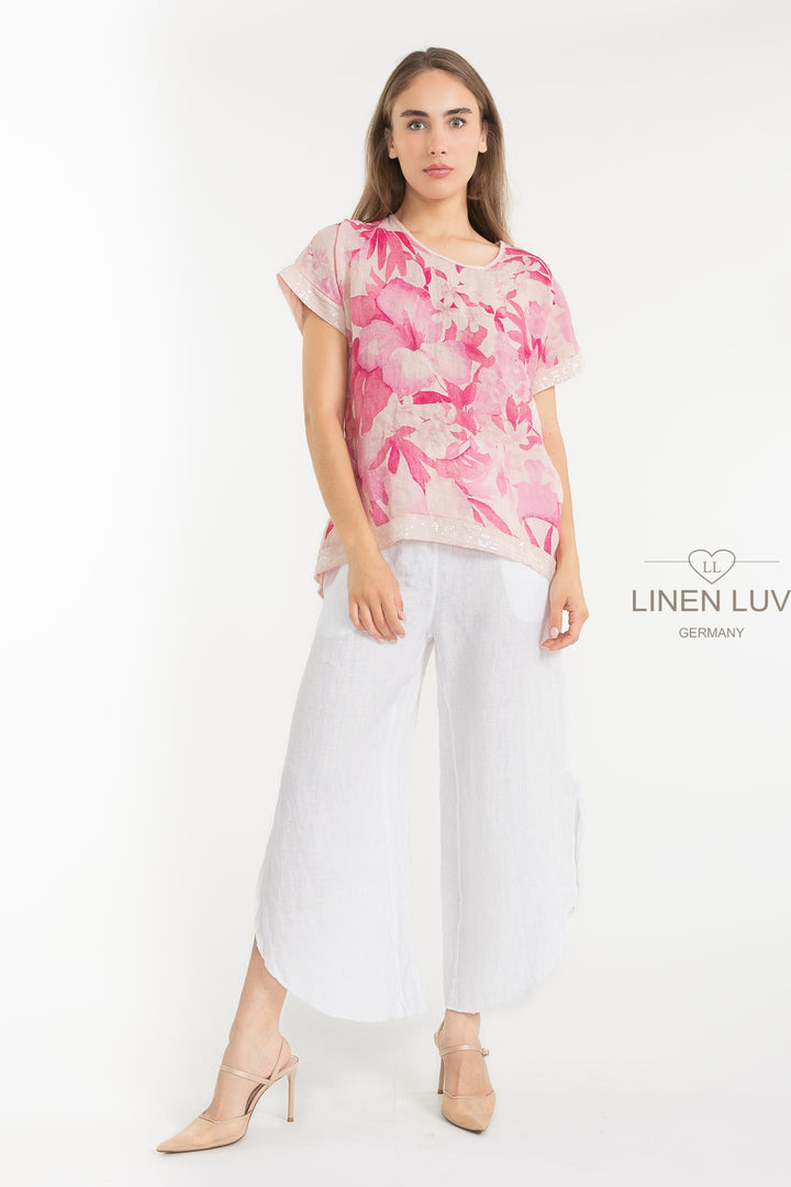 French Linen Blend Top - Breathable Naturals | Glam & Fame Clothing Premium French Linen